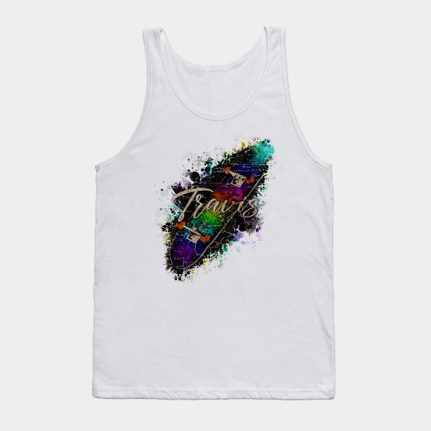 Skateboard X TRAVIS VINTAGE Tank Top by GLOBALARTWORD